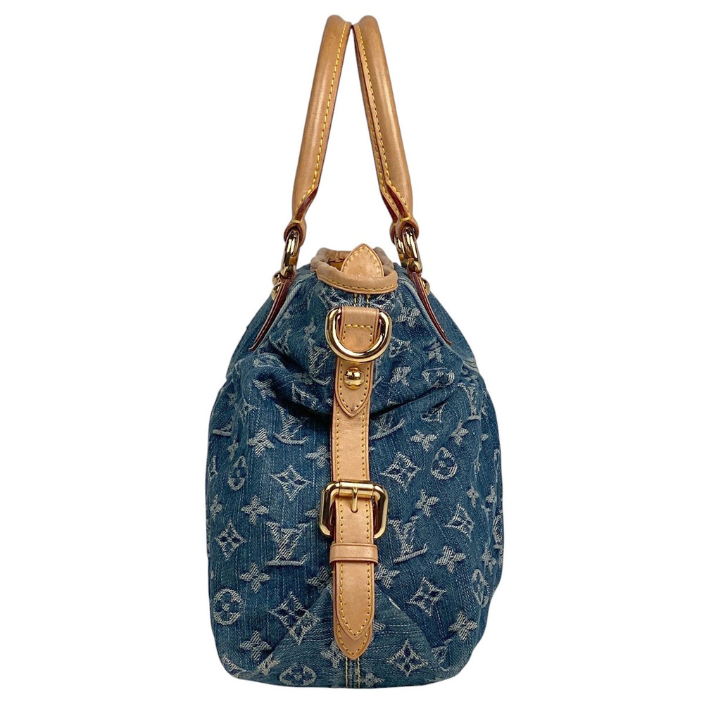 Louis Vuitton Handbag Indigo Monogram Bag Neo Shoulder Denim Cabby Blue Blue